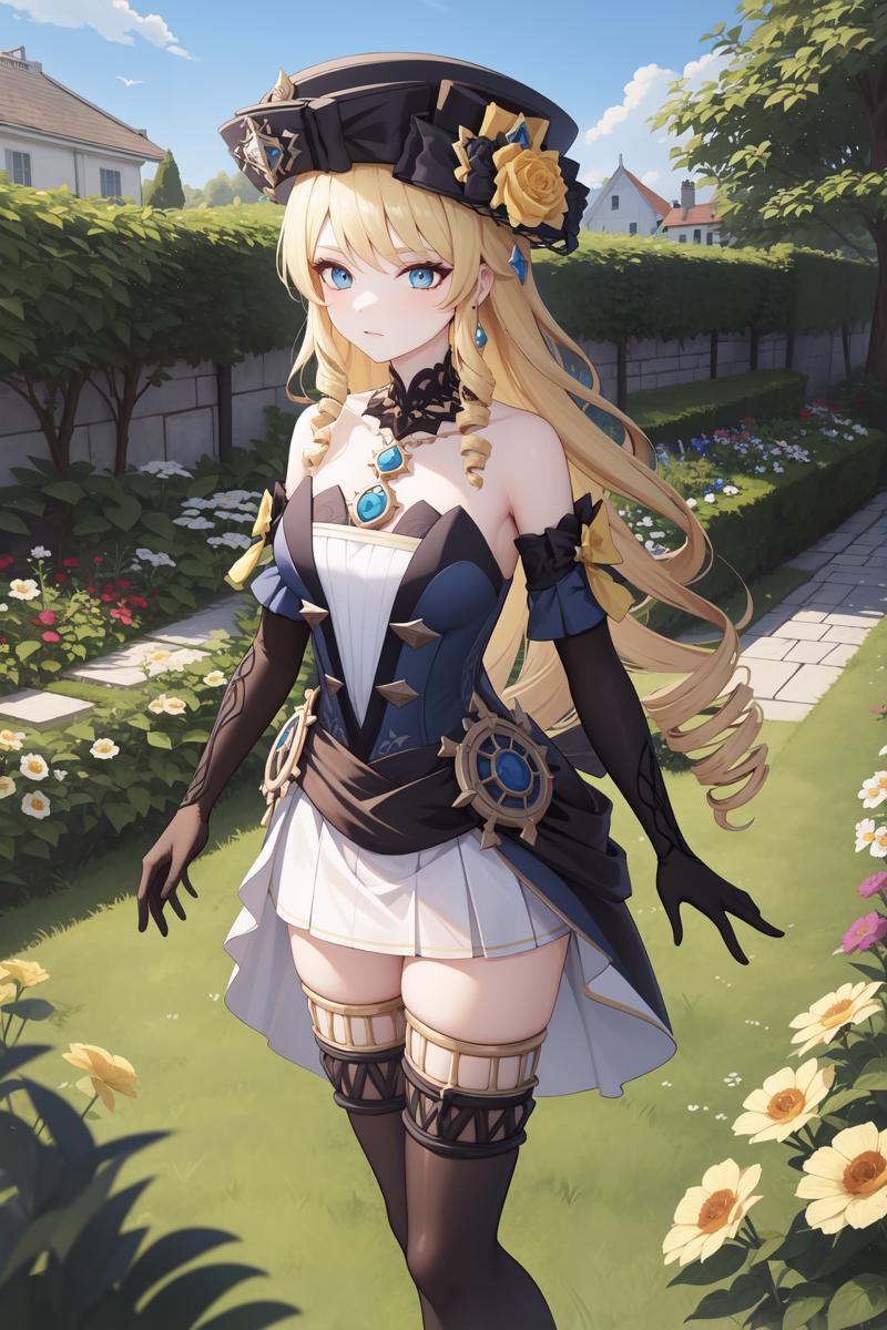 23509-2860789243-_lora_navia-000012_1_, navia,long hair,blonde hair,hat,blue eyes,dress,bangs,black headwear,gloves,bare shoulders,flower,jewelry.png